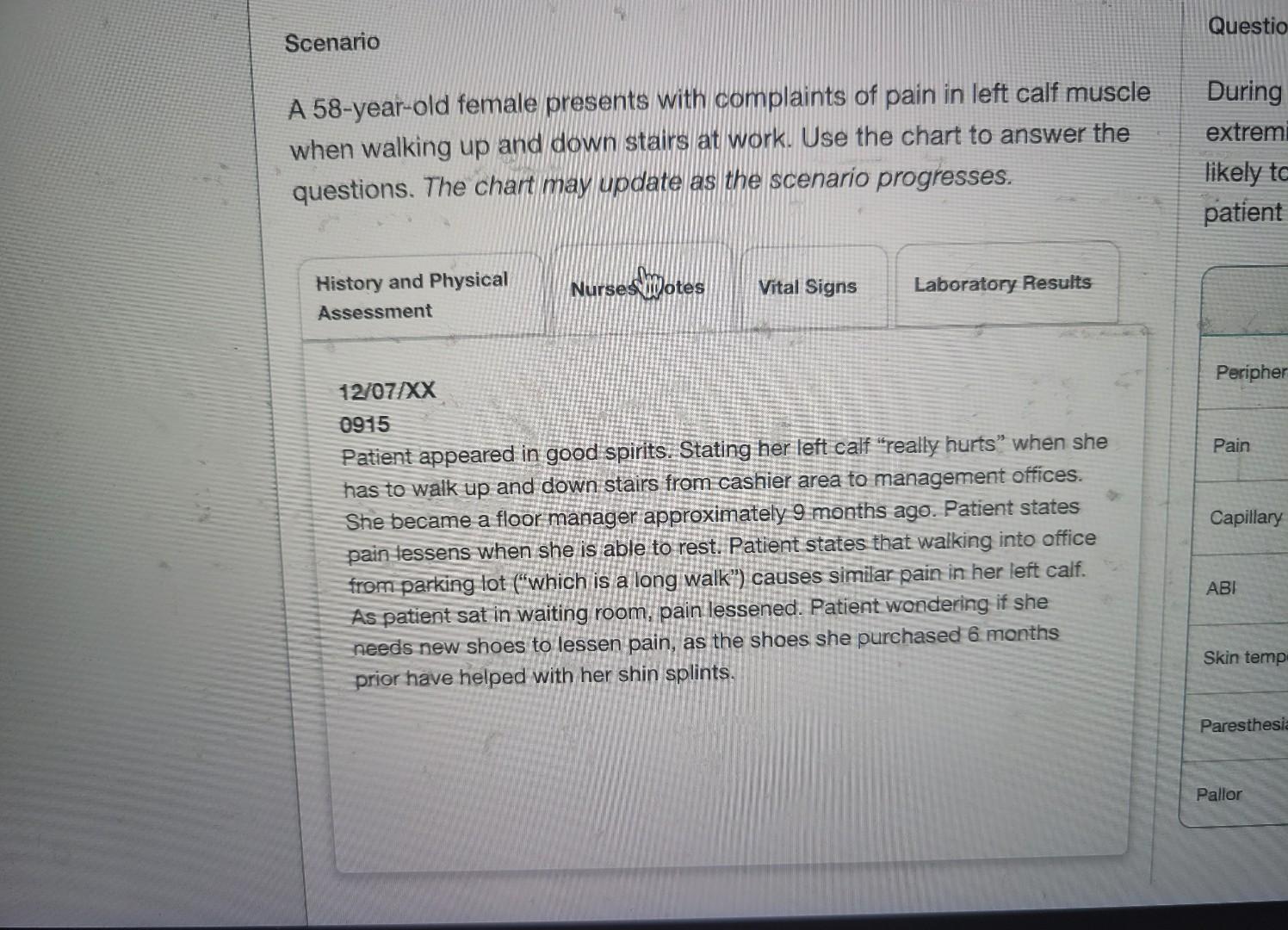 Solved A 58-year-old female presents with complaints of pain | Chegg.com