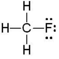 Solved: Select the correct Lewis structure for methyl fluoride (CH ...