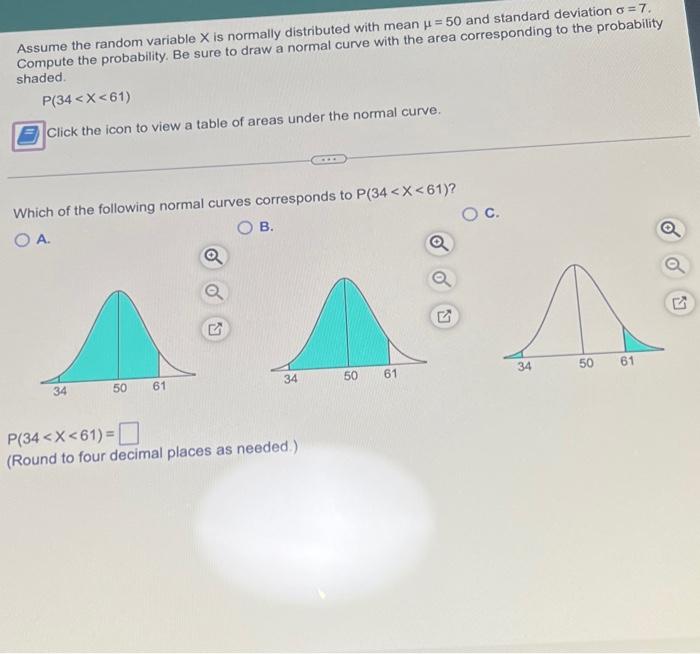 Solved Assume the random variable X is normally distributed | Chegg.com