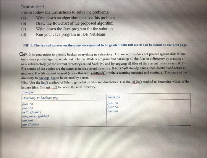 Solved Dear student! Please follow the instructions to solve | Chegg.com