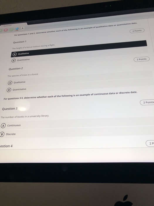 Solved 2 Points For questions and determine whether each of | Chegg.com