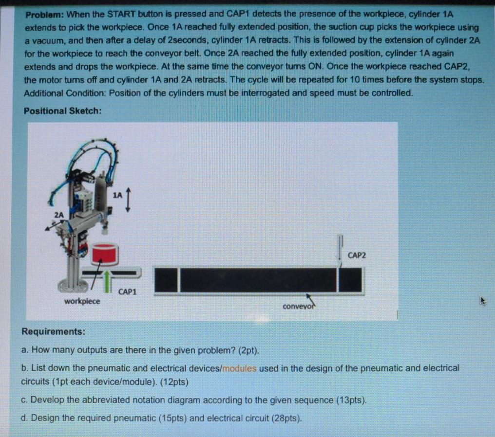 Solved Problem: When the START button is pressed and CAP1 | Chegg.com