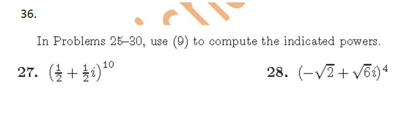 Solved 36. In Problems 25–30, use (9) to compute the | Chegg.com