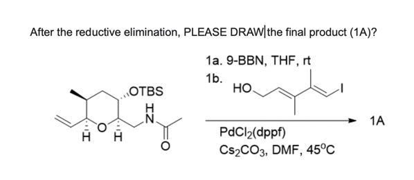 Reductive Questions Solved After the reductive elimination, PLEASE DRAW|the | Chegg.com