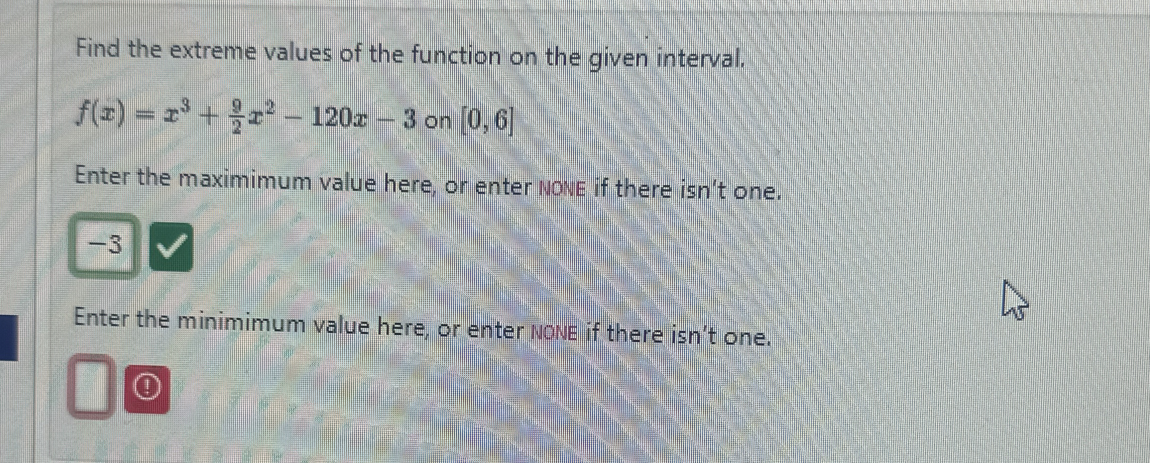 Solved Find the extreme values of the function on the given | Chegg.com