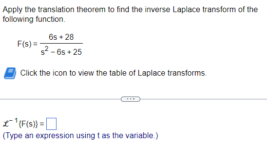 Translation Inverse Solved Apply the translation theorem to find the inverse | Chegg.com