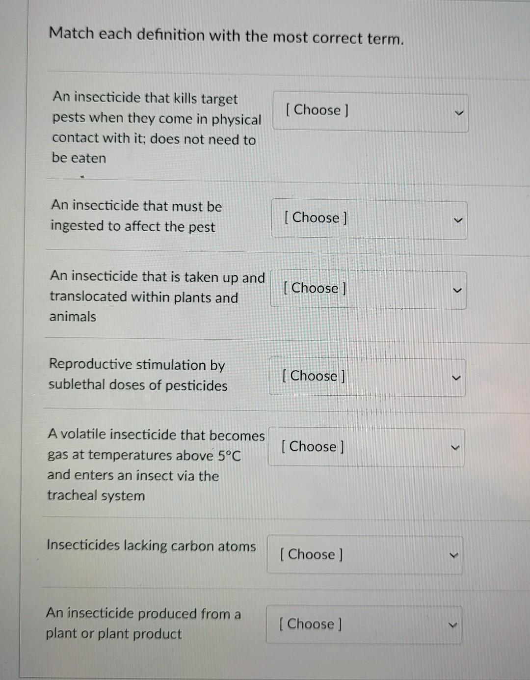 Solved Match each definition with the most correct term. [ | Chegg.com