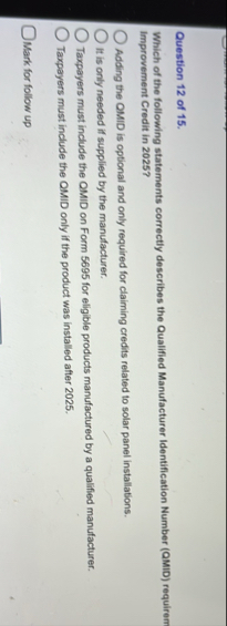 Solved Question 12 ﻿of 15.Which of the following statements | Chegg.com