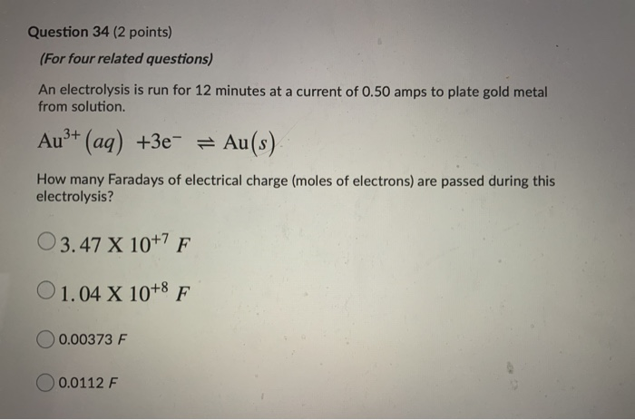 Solved Question 33 (2 Points) (For Three Related Questions) | Chegg.com