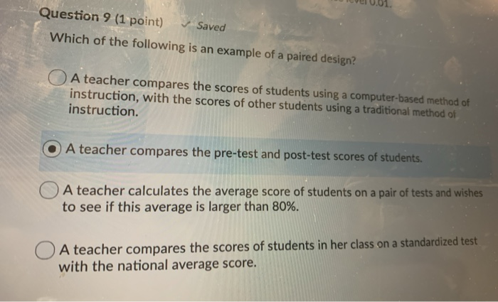 Solved ver 0.61. Question 9 (1 point) Saved Which of the | Chegg.com