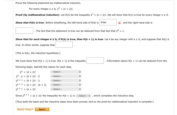 Solved Prove The Following Statement By Mathematical