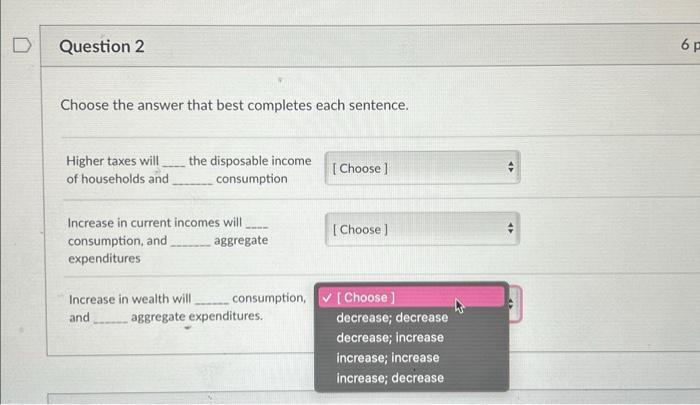 Solved Choose The Answer That Best Completes Each Sentence. | Chegg.com