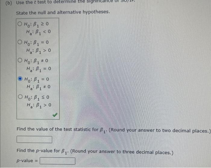 Solved Use the F test to determine the overall significance | Chegg.com