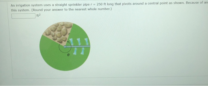 An Irrigation System Uses A Straight Sprinkler Pipe R Chegg An Irrigation System Uses A Straight Sprinkler Pipe R Chegg