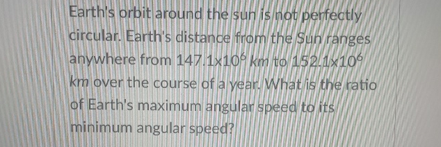 speed of earth's circular rotation around the sun