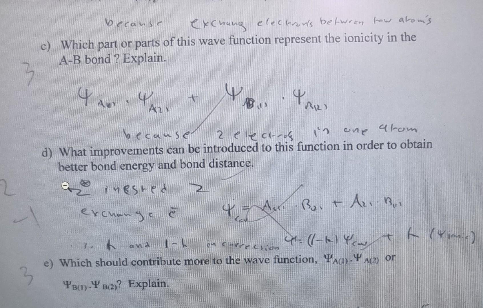 Solved 1. (Give Brief Answers) Consider The Molecule, A-B (B | Chegg.com