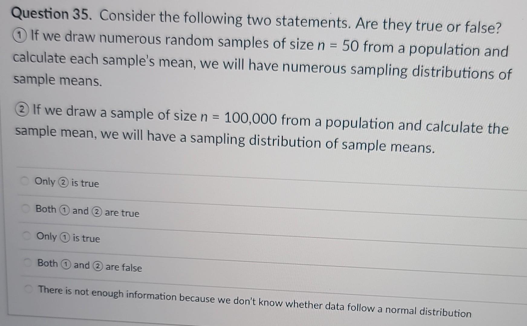 Solved Question 35. Consider the following two statements. | Chegg.com