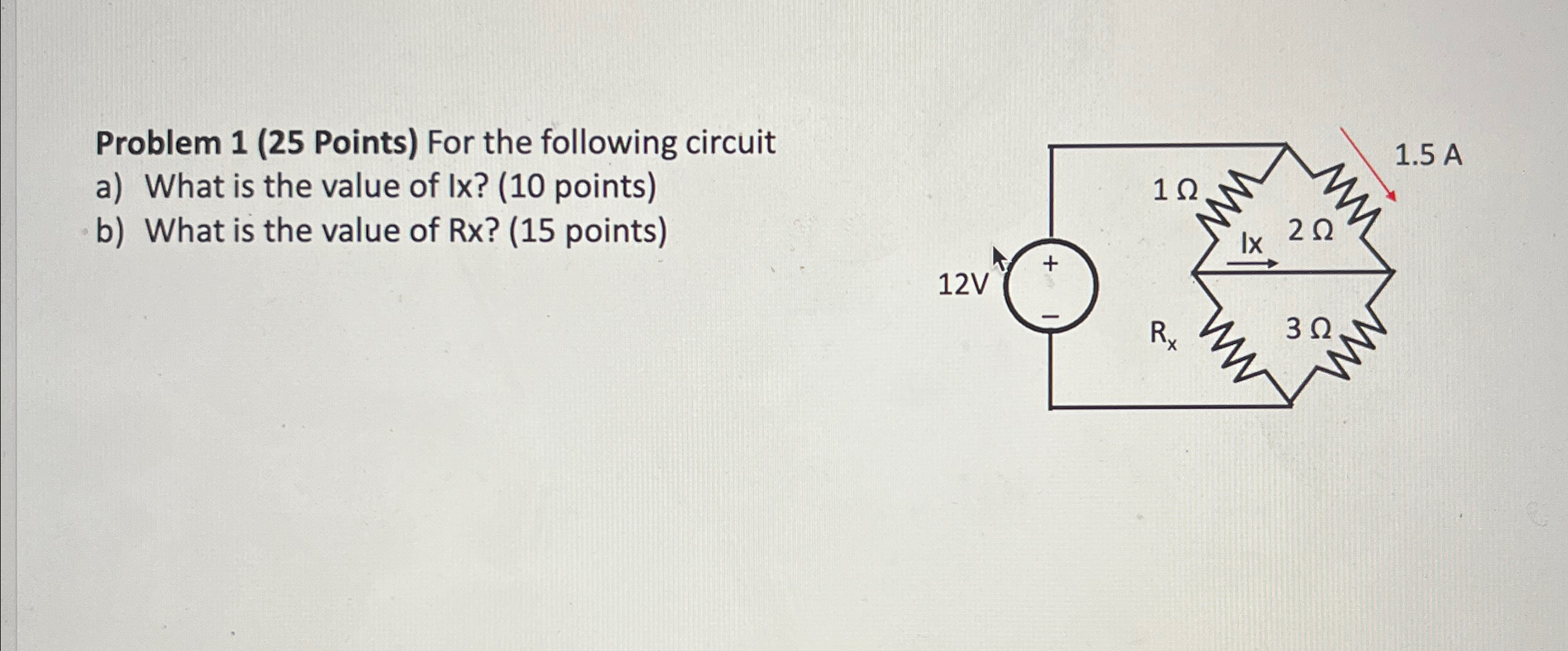 Solved Problem 1 (25 ﻿Points) ﻿For the following circuita) | Chegg.com