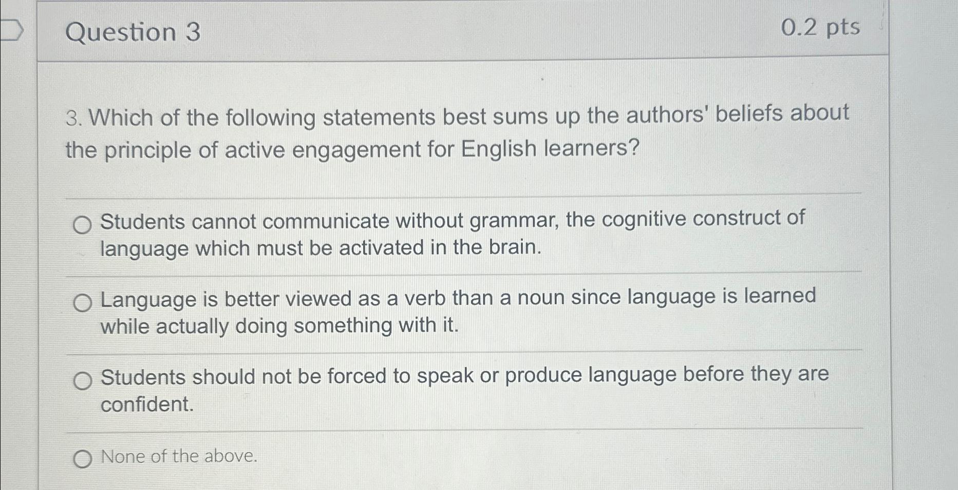 Solved Question 30.2pts3. ﻿Which Of The Following Statements | Chegg.com