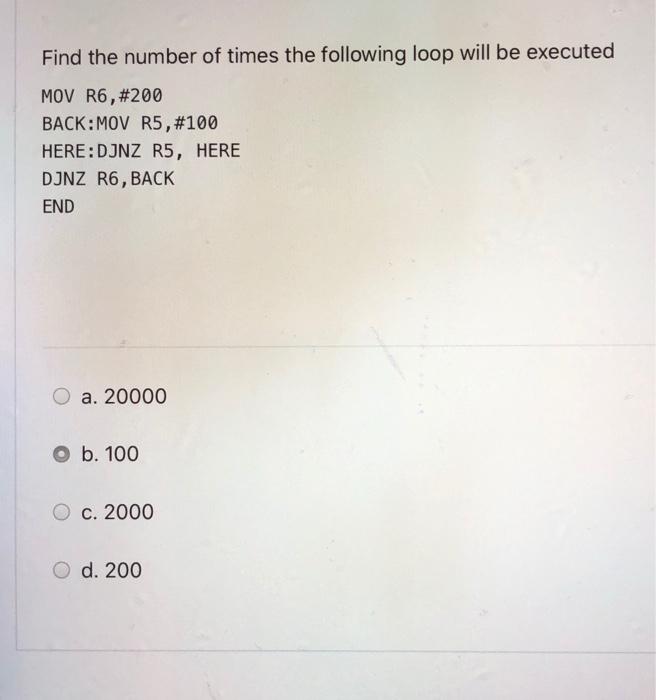 Solved Find the number of times the following loop will be | Chegg.com