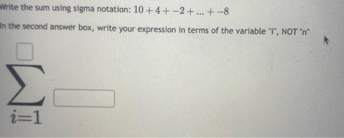 Solved Write the sum using sigma notation: \\( | Chegg.com
