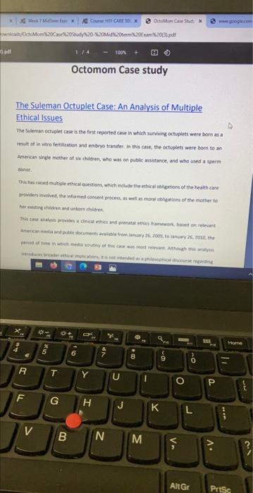 The Suleman Octuplet Case: An Analysis of Multiple | Chegg.com