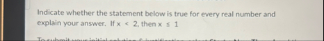 Solved Indicate whether the statement below is true for | Chegg.com