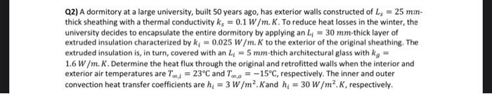 Solved Q2) A dormitory at a large university, built 50 years | Chegg.com