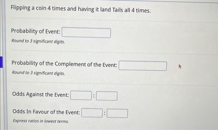 Solved Complete The Following: I. Calculate The Probability | Chegg.com