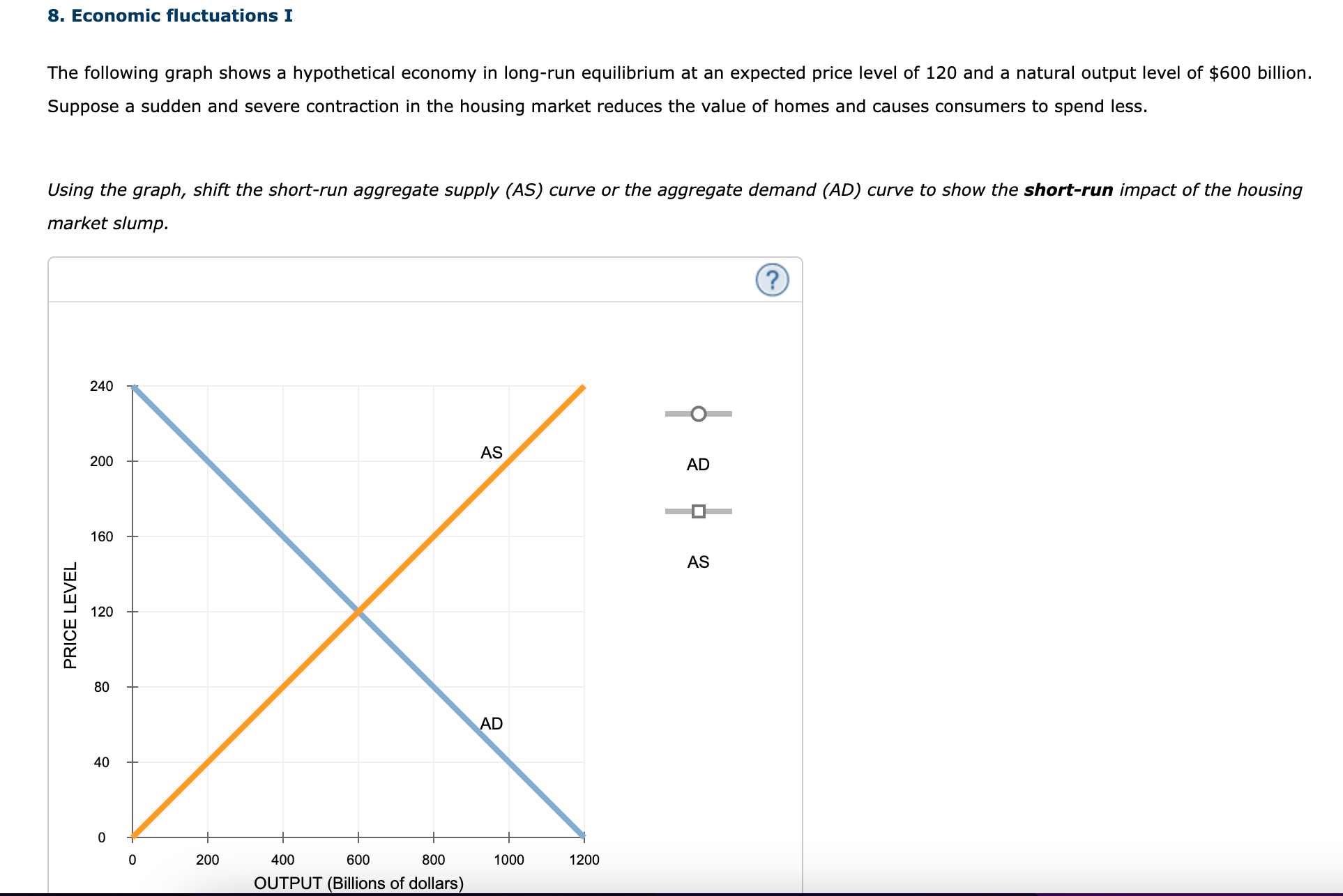 Solved Economic fluctuations I In the short run, the | Chegg.com