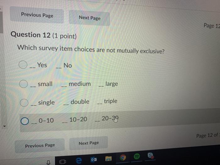 Solved Previous Page Next Page Page 12 Question 12 (1 point) | Chegg.com