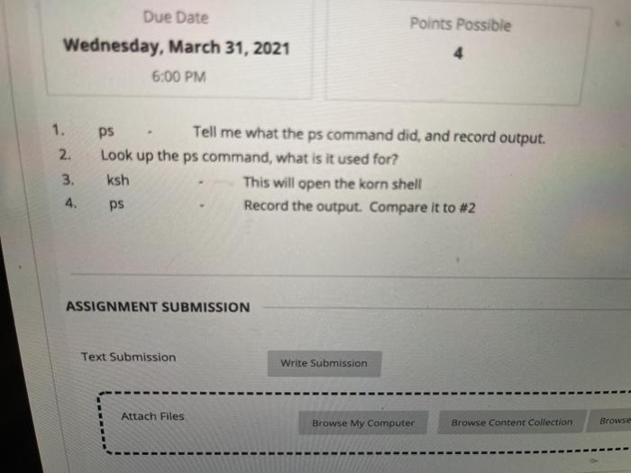 Solved Points Possible Due Date Wednesday, March 31, 2021 | Chegg.com