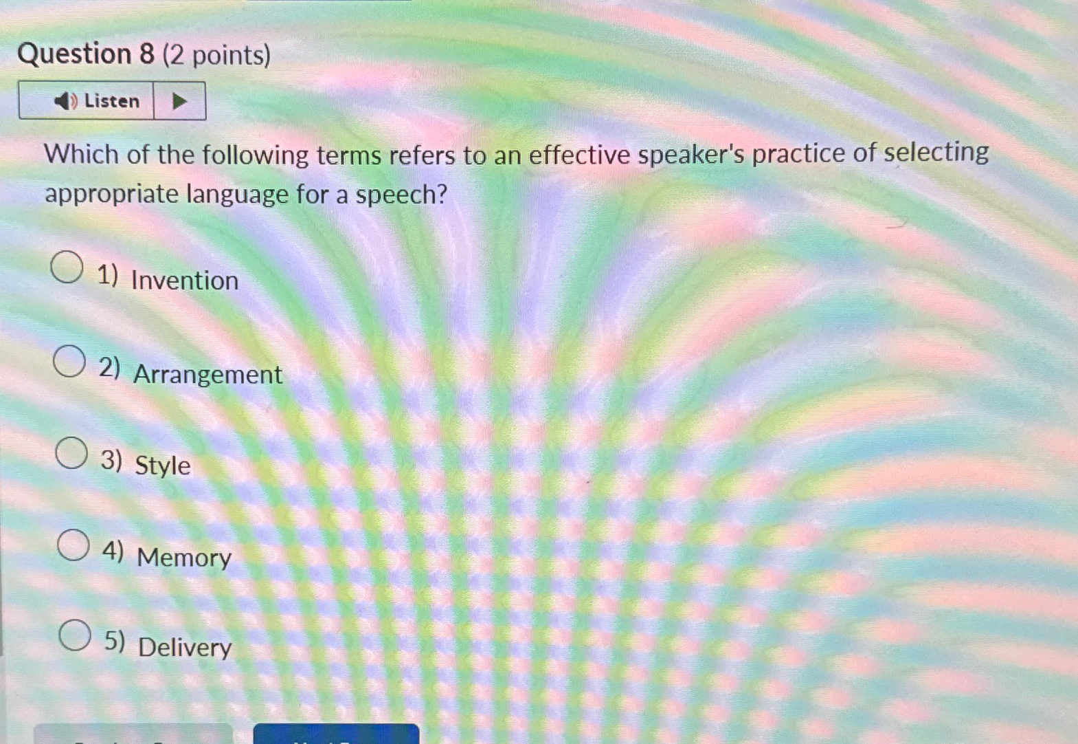 Solved Question 8 (2 ﻿points)Which of the following terms | Chegg.com