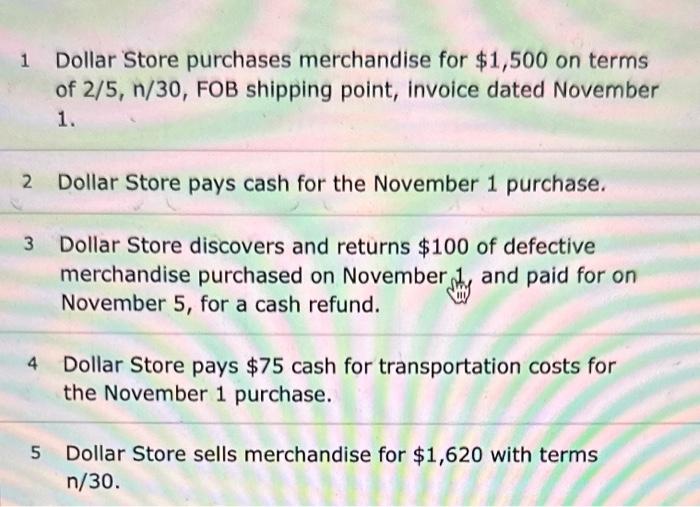 Solved Following are the merchandising transactions of