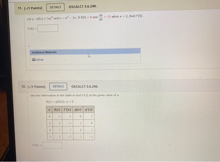 Solved DETAILS 11. [-/1 Points) OSCALC1 3.6.240. Let Y =(ru) | Chegg.com