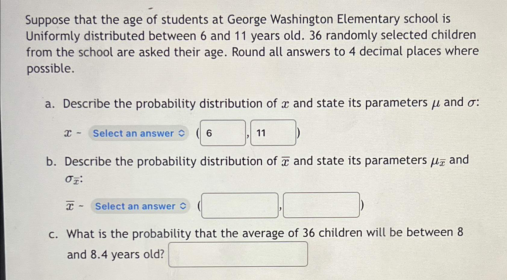 Solved Suppose that the age of students at George Washington | Chegg.com