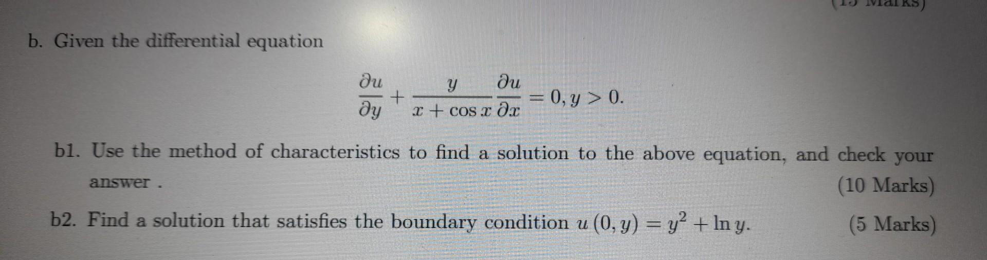 Solved B. Given The Differential Equation | Chegg.com