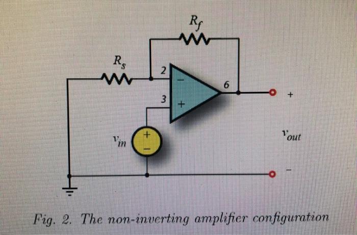 Solved Fig 2 The Non Inverting Amplifier Configuration31 4370