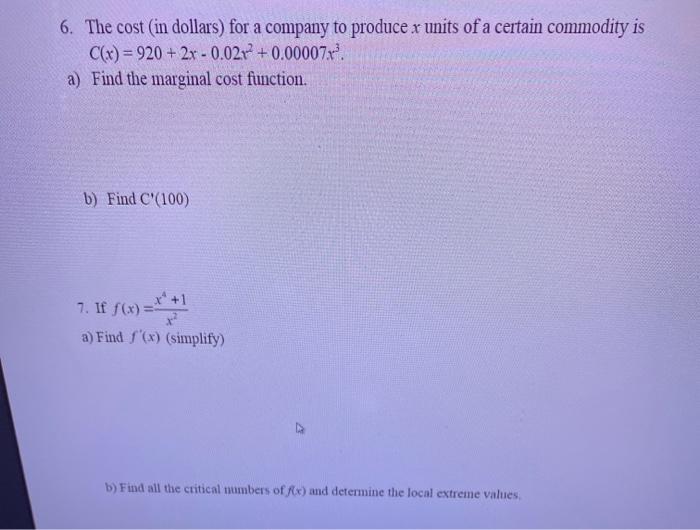 Solved 4 Use The Fundamental Theorem Of Calculus To Find Chegg Com