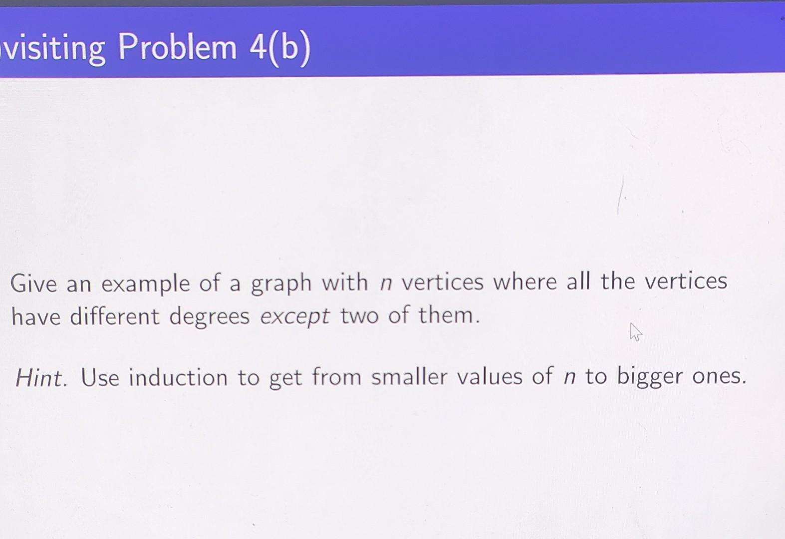 Solution Non Examples Problem Solved I need a general solution that work with any n not | Chegg.com