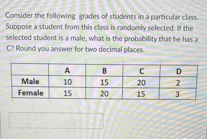 Solved Consider the following grades of students in a | Chegg.com