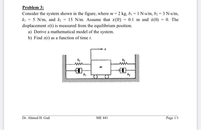Solved Problem 3: Consider the system shown in the figure, | Chegg.com