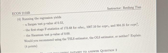 ECONOMICS 2123B (WINTER2023) ASSIGNMENT 4 (DUE AT | Chegg.com