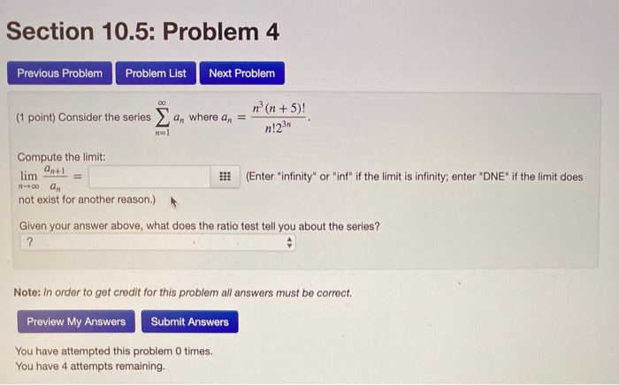 Solved Section 10.5: Problem 4 Previous Problem Problem List | Chegg.com