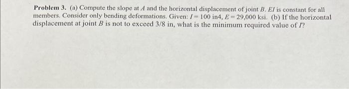 Solved Problem 3. (a) Compute the slope at A and the | Chegg.com