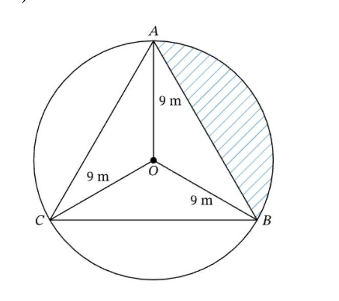 Solved Determine the area of the shaded segment of these | Chegg.com