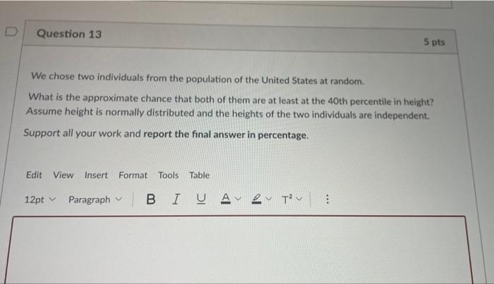 Solved We chose two individuals from the population of the | Chegg.com