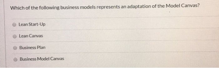 Solved Which Of The Following Business Models Represents An | Chegg.com