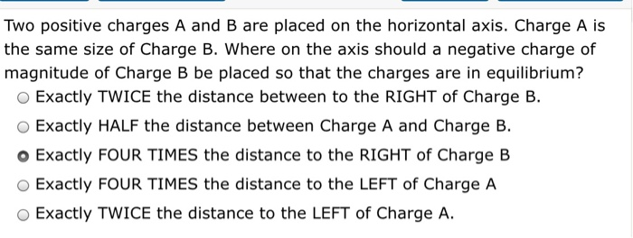 Solved Two Positive Charges A And B Are Placed On The | Chegg.com