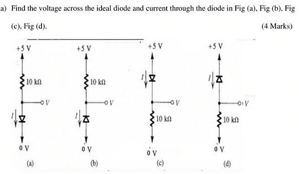 Solved a) Draw a circuit where PN junction Diode is used as | Chegg.com